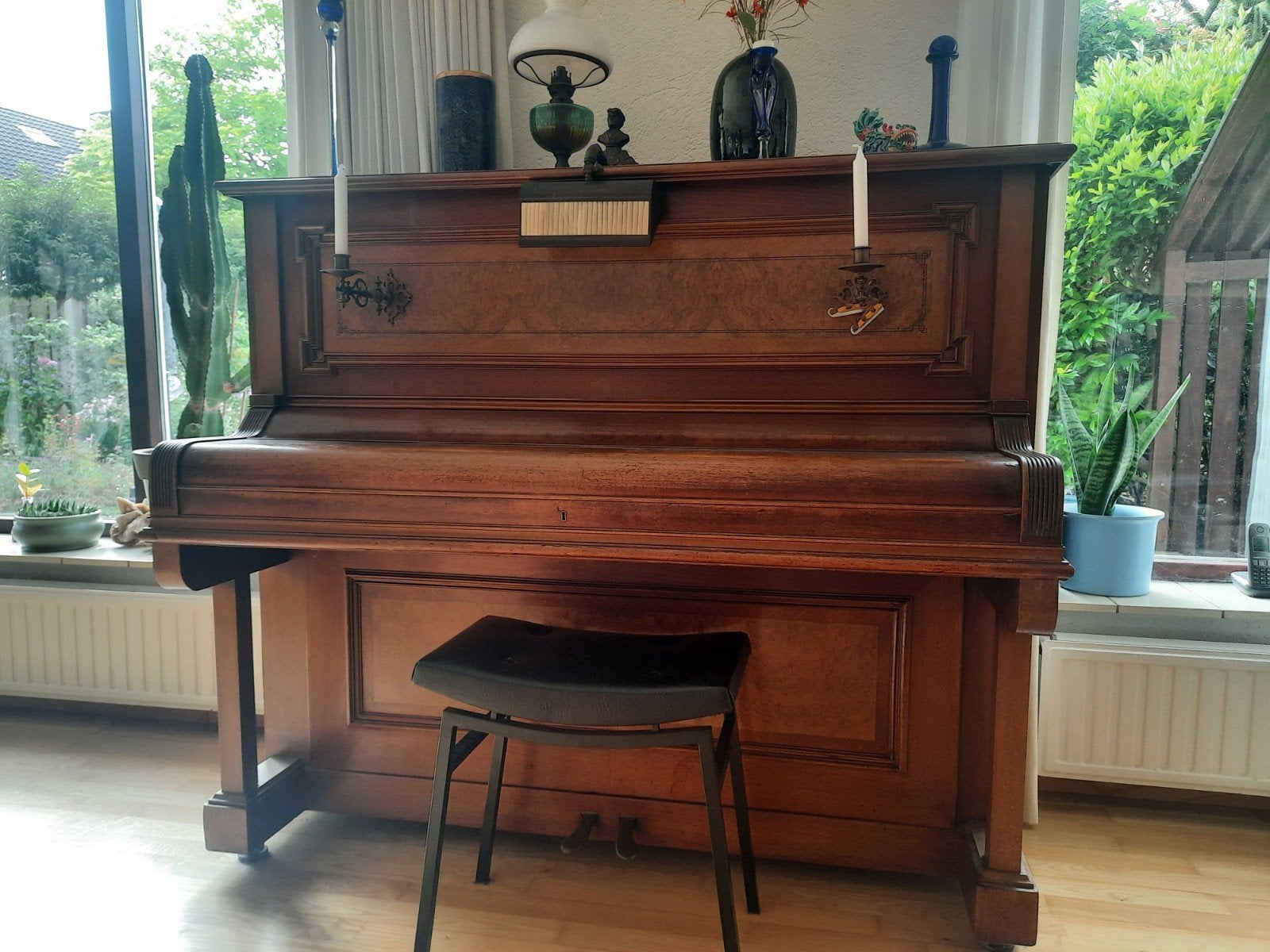 antieke piano Glass&Heilbronn, Ophalen, Gebruikt, Bruin, Piano