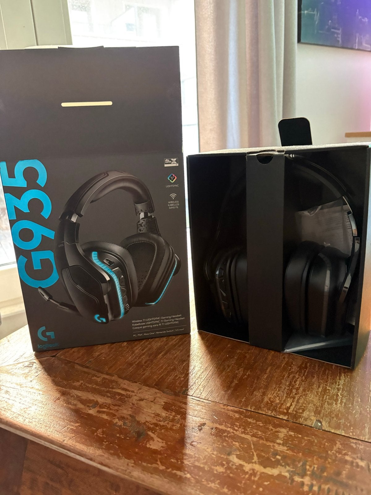 Logitech G935 Wireless Gaming Headset | PC/PS5/PS4/Xbox, Computers en Software, Headsets, Zo goed als nieuw, Over-ear, Mute-functie