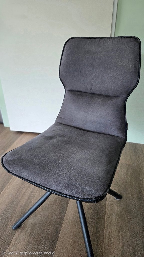 4x eetkamerstoelen antraciet, Huis en Inrichting, Ophalen, Gebruikt, Overige materialen, Vier