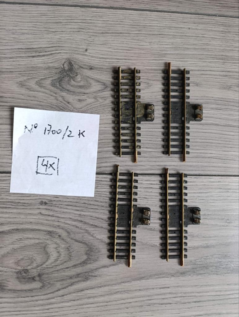 Fleischmann HO Rails 1700/2 K (4 stuks), Gebruikt, Gelijkstroom, Fleischmann, Rails