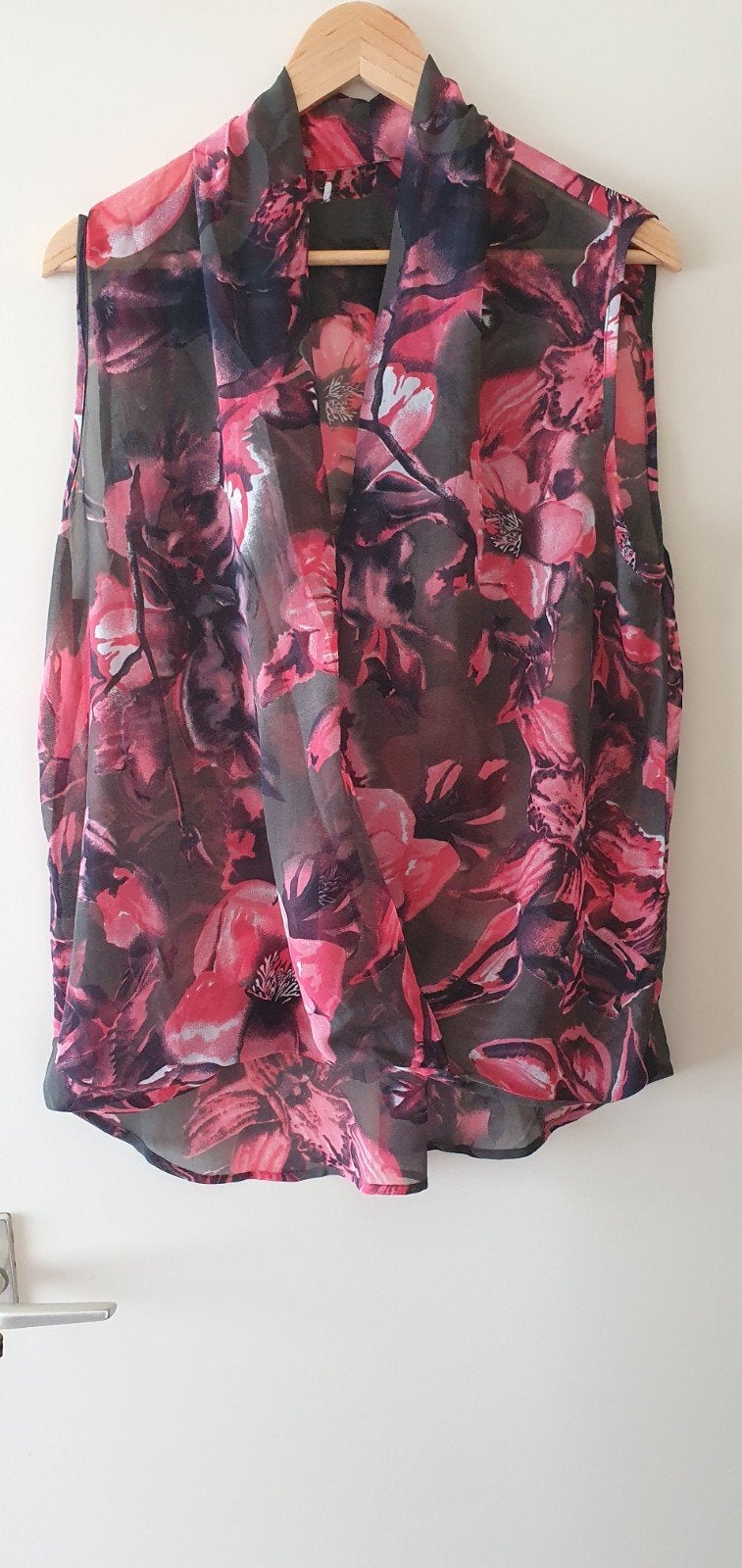 COSTES MOUWLOZE BLOUSE  KORAAL/ZWART/WIT MAAT 42, Meerkleurig, Maat 42/44 (L), Nieuw, Ophalen of Verzenden