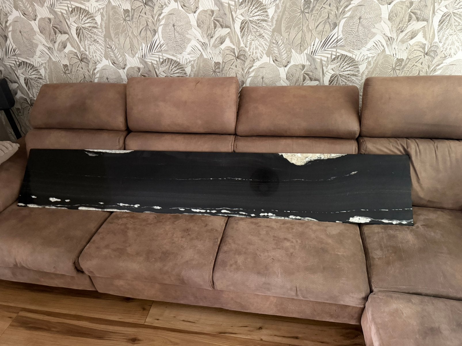 Marmer blad, Ophalen, Zo goed als nieuw, 200 cm of meer, Minder dan 100 cm