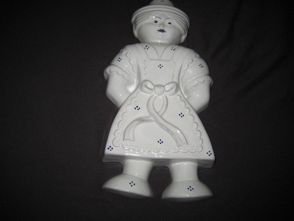 Witte bakvorm/puddingvorm vrouw (NO98), Ophalen of Verzenden, Zo goed als nieuw, Steen/keramiek, Wit