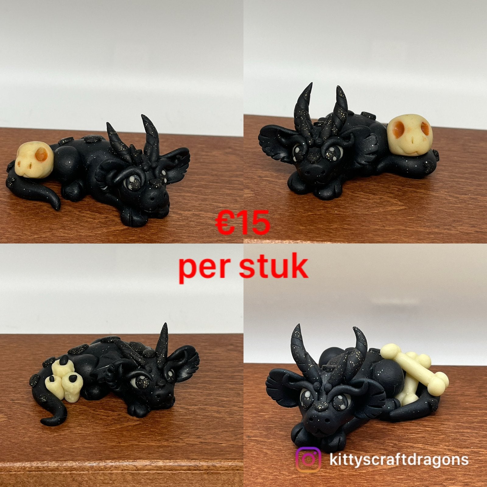 Handgemaakte Klei Draakjes - Unieke Decoratie, Ophalen of Verzenden, Nieuw