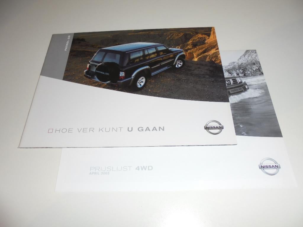 brochure Nissan Patrol GR  2003, Ophalen of Verzenden, Nieuw, Nissan