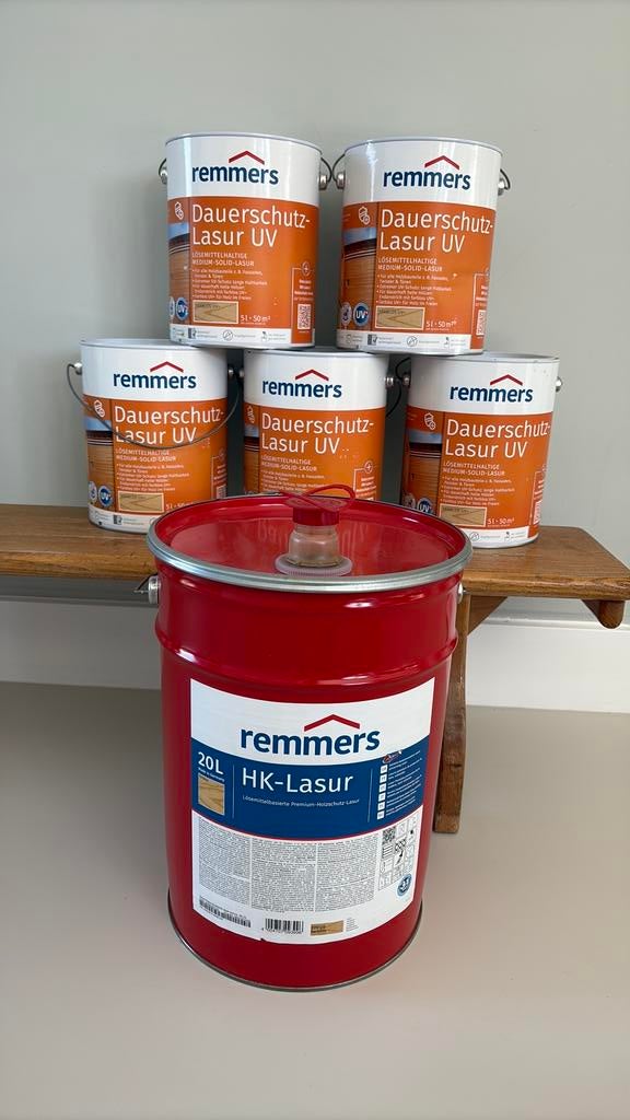 Remmers HK-Lasur grond + aflak kleurloos voor hout, Overige kleuren, Nieuw, Beits, Ophalen of Verzenden