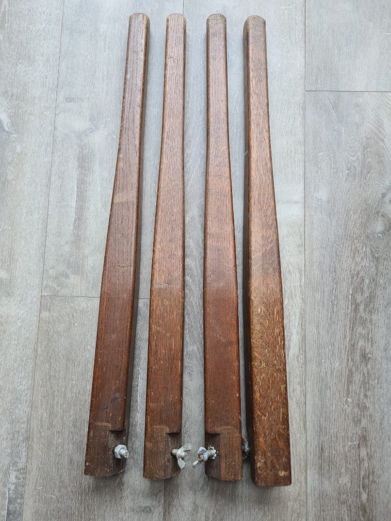 Strakke eiken tafelpoten, Tafelpoot, Gebruikt, 50 tot 100 cm, Eikenhout