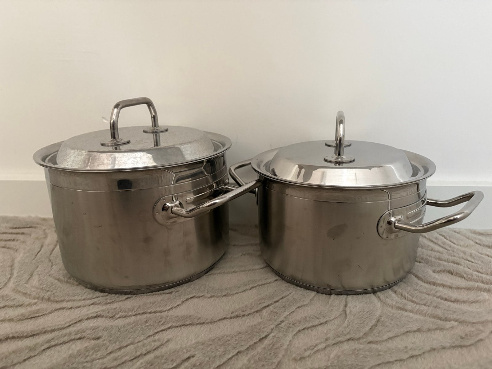 SIGG RVS Pannenset - 2 Kookpannen met Deksel, Gebruikt, Met deksel, Pannenset, Ophalen of Verzenden