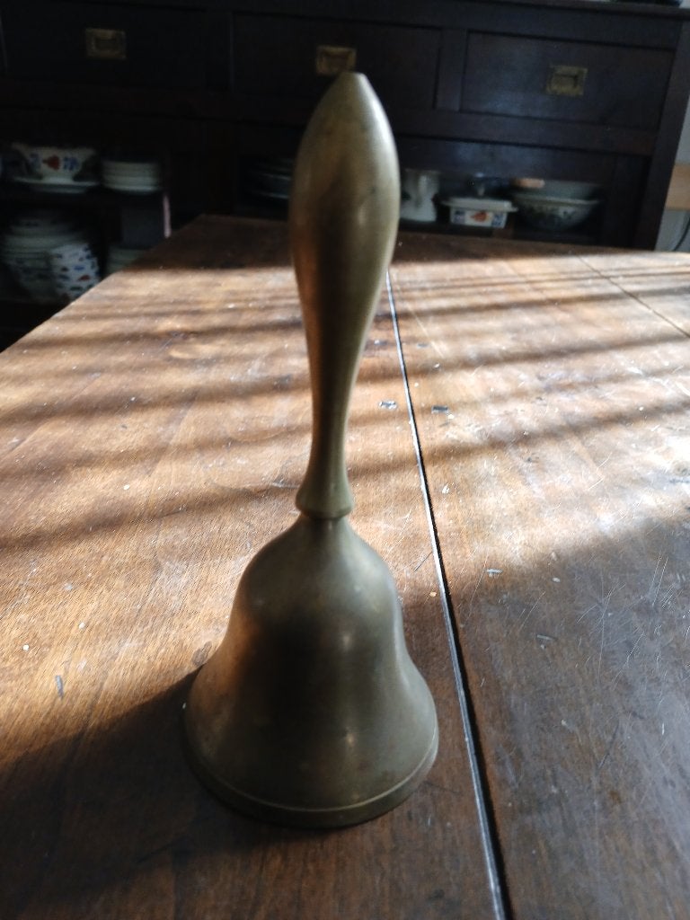 Antieke Messing Handbel - Klassieke Tafelbel, Ophalen of Verzenden, Koper