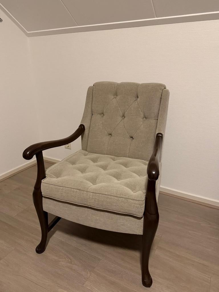 Spakman stoel met nieuwe stoffering, Huis en Inrichting, Fauteuils, Ophalen of Verzenden, Zo goed als nieuw, Stof, 50 tot 75 cm
