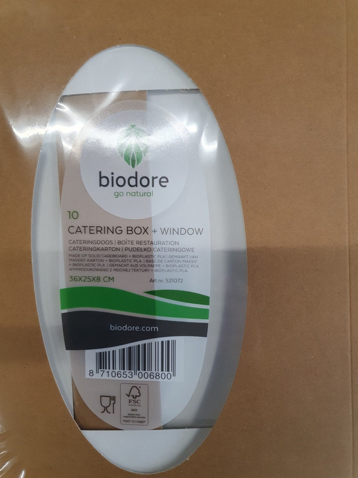 Biodore Catering Box met Venster - 91 stuks, Ophalen, Overige typen, Nieuw, Papier/karton