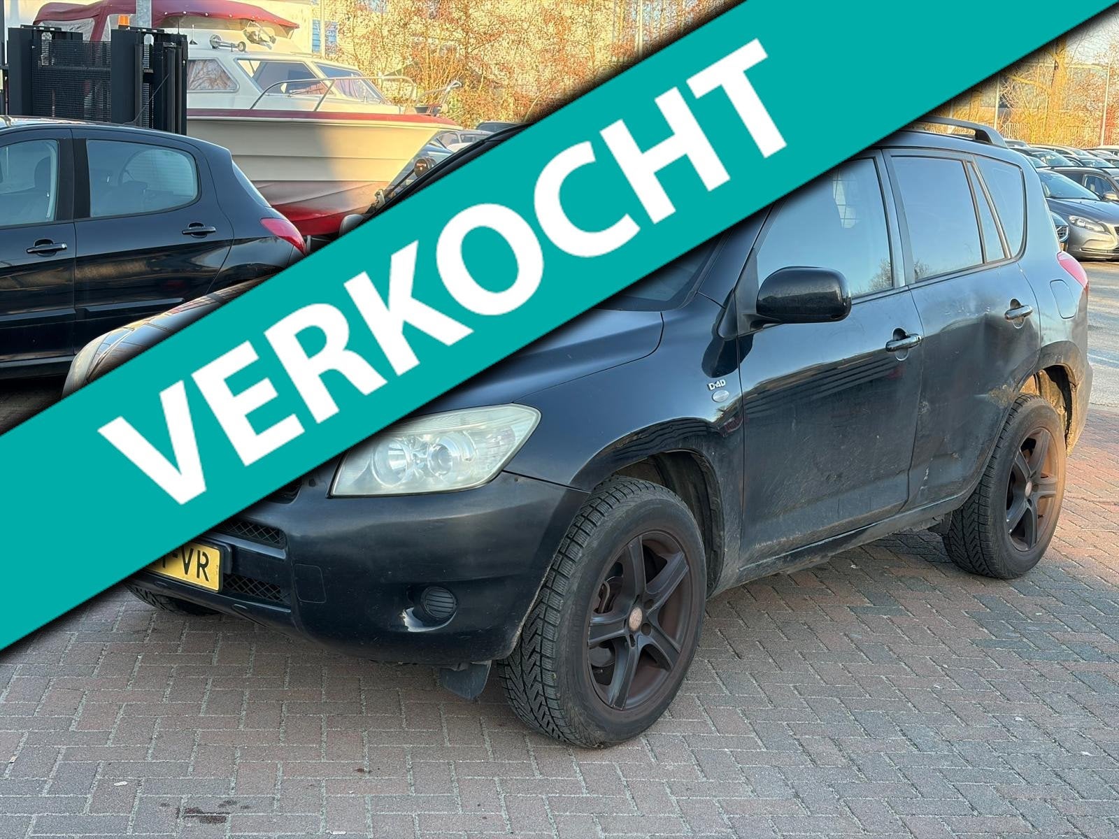 Toyota RAV4 2.2 D4D Linea Terra Airco! 4WD 2007 EXPORTEXPORT, Auto's, Gebruikt, 2000 kg, Zwart, Origineel Nederlands