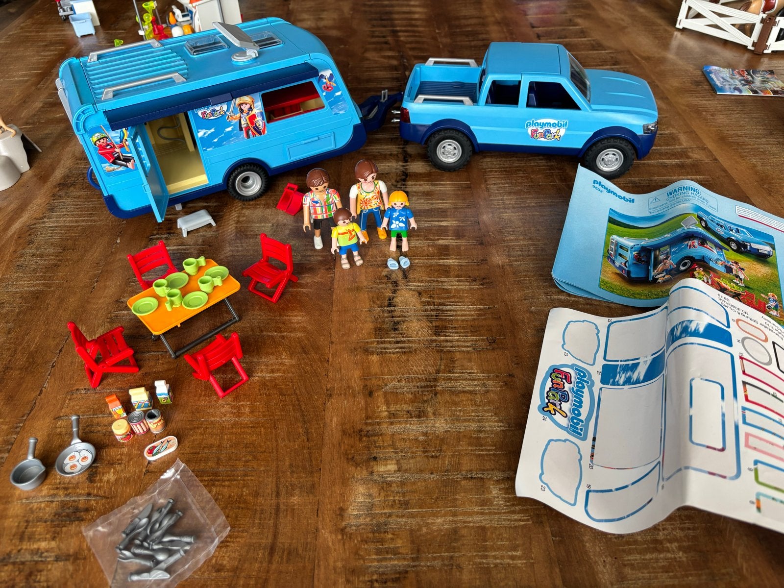Playmobil 9502 Caravan met Pick-up en Familie, Kinderen en Baby's, Speelgoed | Playmobil, Ophalen, Complete set, Voertuig, Family fun