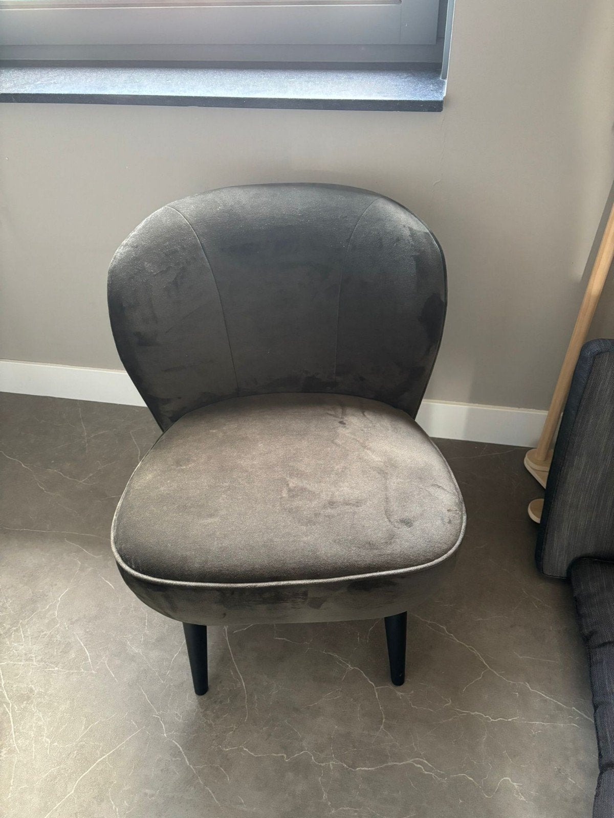 Groene fluwelen fauteuil, Ophalen, Overige kleuren, Modern, Elegant, Zo goed als nieuw