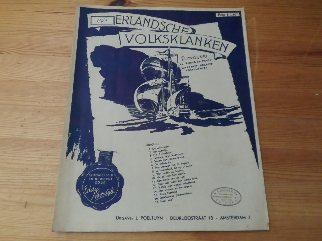 Nederlandsche volksklanken - eddy noordijk, Zang, Gebruikt, Ophalen of Verzenden, Artiest of Componist