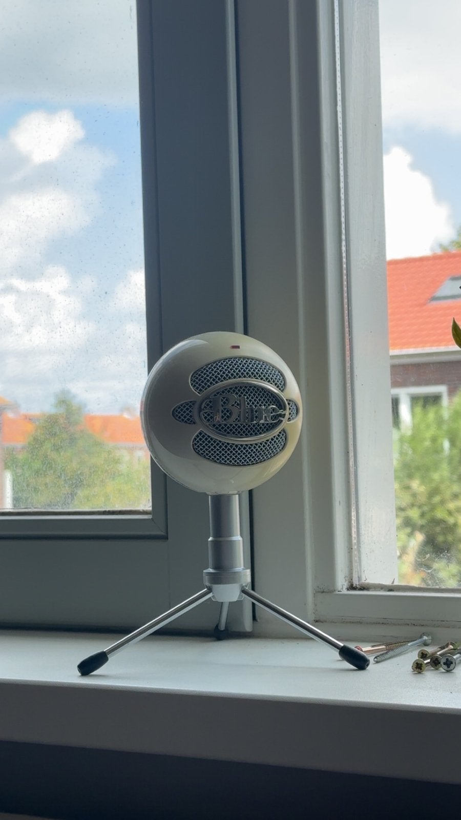 Blue Snowball USB microfoon + kabel, Muziek en Instrumenten, Microfoons, Verzenden, Zo goed als nieuw, Studiomicrofoon