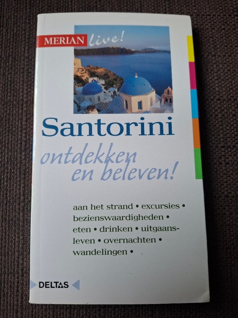Santorini ontdekken en beleven reisgids Merian, Europa, Ophalen of Verzenden, Reisgids of -boek, Gelezen