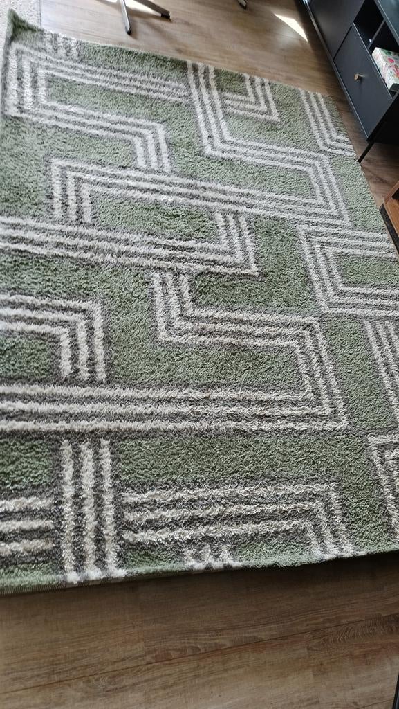 Wehkamp kleed - Groen met geometrisch patroon, Gebruikt, 150 tot 200 cm, 200 cm of meer, Ophalen of Verzenden