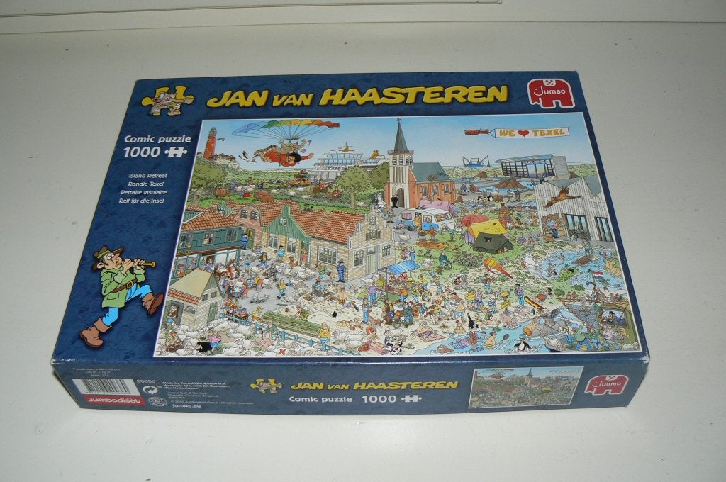 Jan van Haasteren. Rondje Texel. 1000 stukjes. Jumbo 20036, Ophalen of Verzenden, 500 t/m 1500 stukjes, Zo goed als nieuw, Legpuzzel