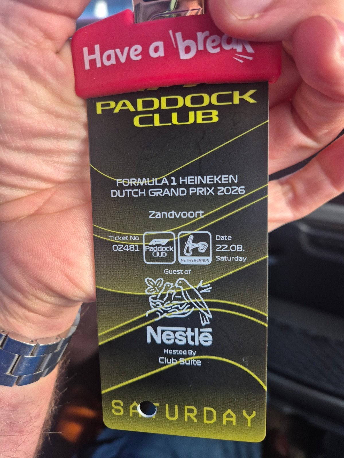 f1 entreebewijs paddock club (vip) Zandvoort 2026, Verzamelen, Ophalen, Formule 1