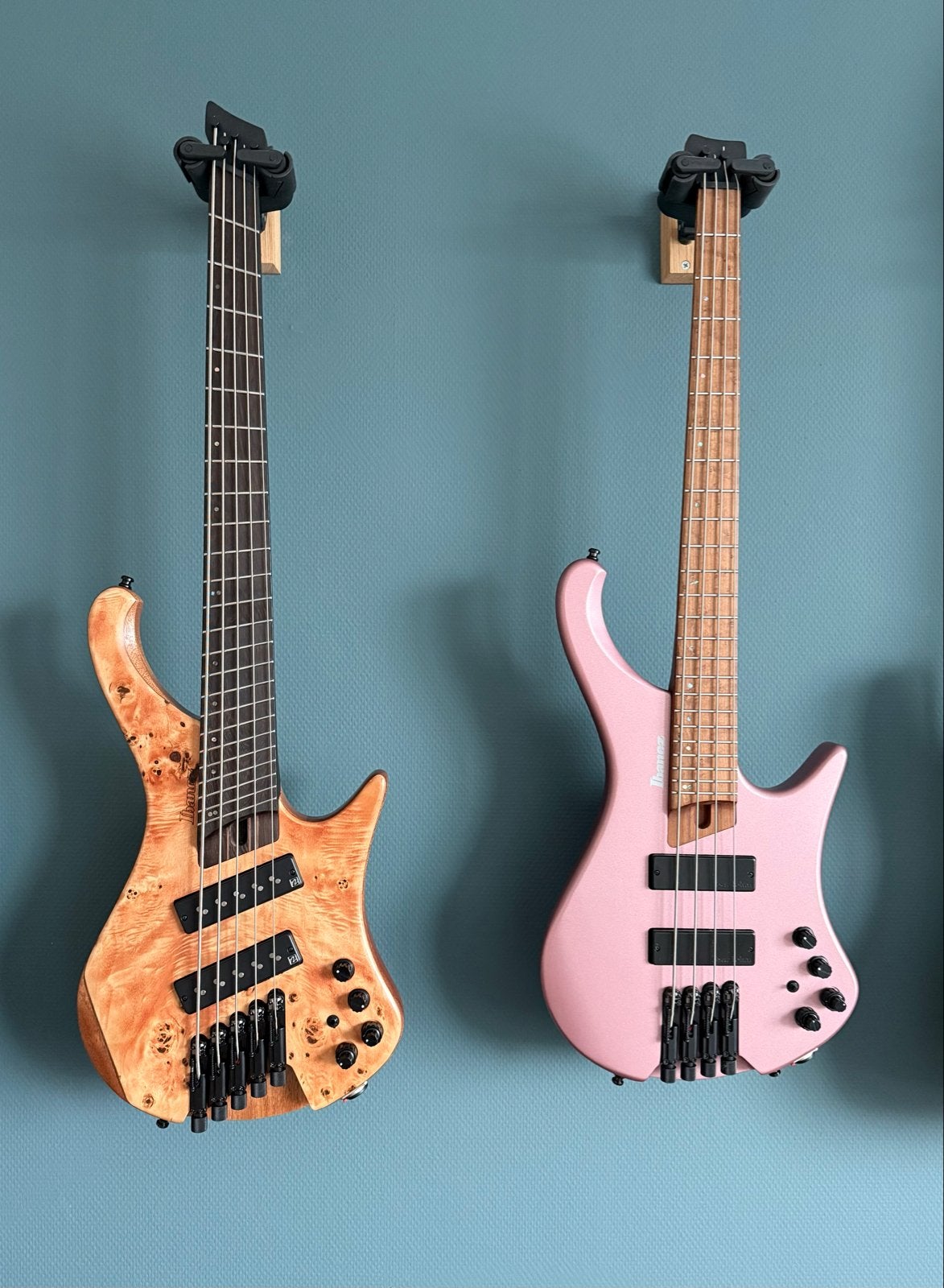 Twee Headless Basgitaren: Ibanez EHB1505SMS & EHB1005S, Ophalen, Nieuw, Elektrisch, 5-snarig
