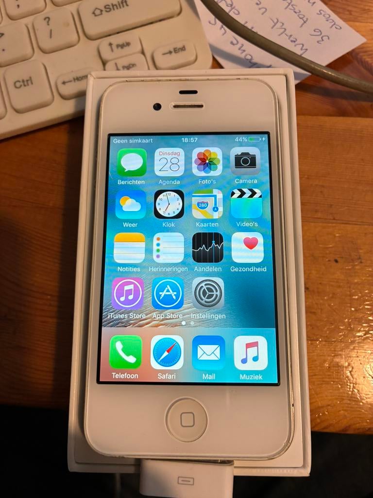 iPhone 4S, 16 Gb, wifi defekt., Telecommunicatie, Mobiele telefoons | Apple iPhone, Gebruikt, 16 GB, Wit, Ophalen of Verzenden