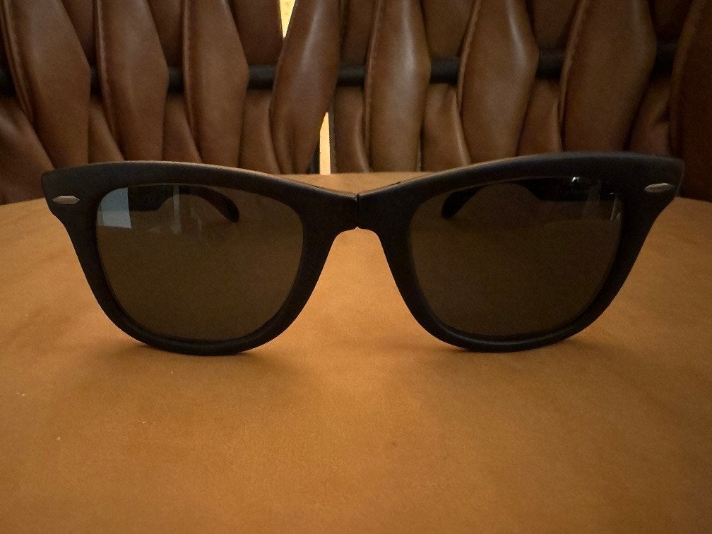 Vintage B&L Ray-Ban folding Wayfarer I zonnebril W0670 W6, Ray-Ban USA, Zonnebril, Zwart, Ophalen of Verzenden