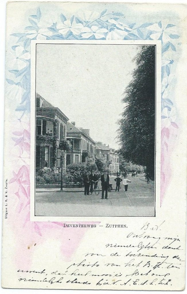 Ansichtkaart ZUTPHEN   Deventerweg, Verzenden, 1920 tot 1940, Gelopen, Gelderland
