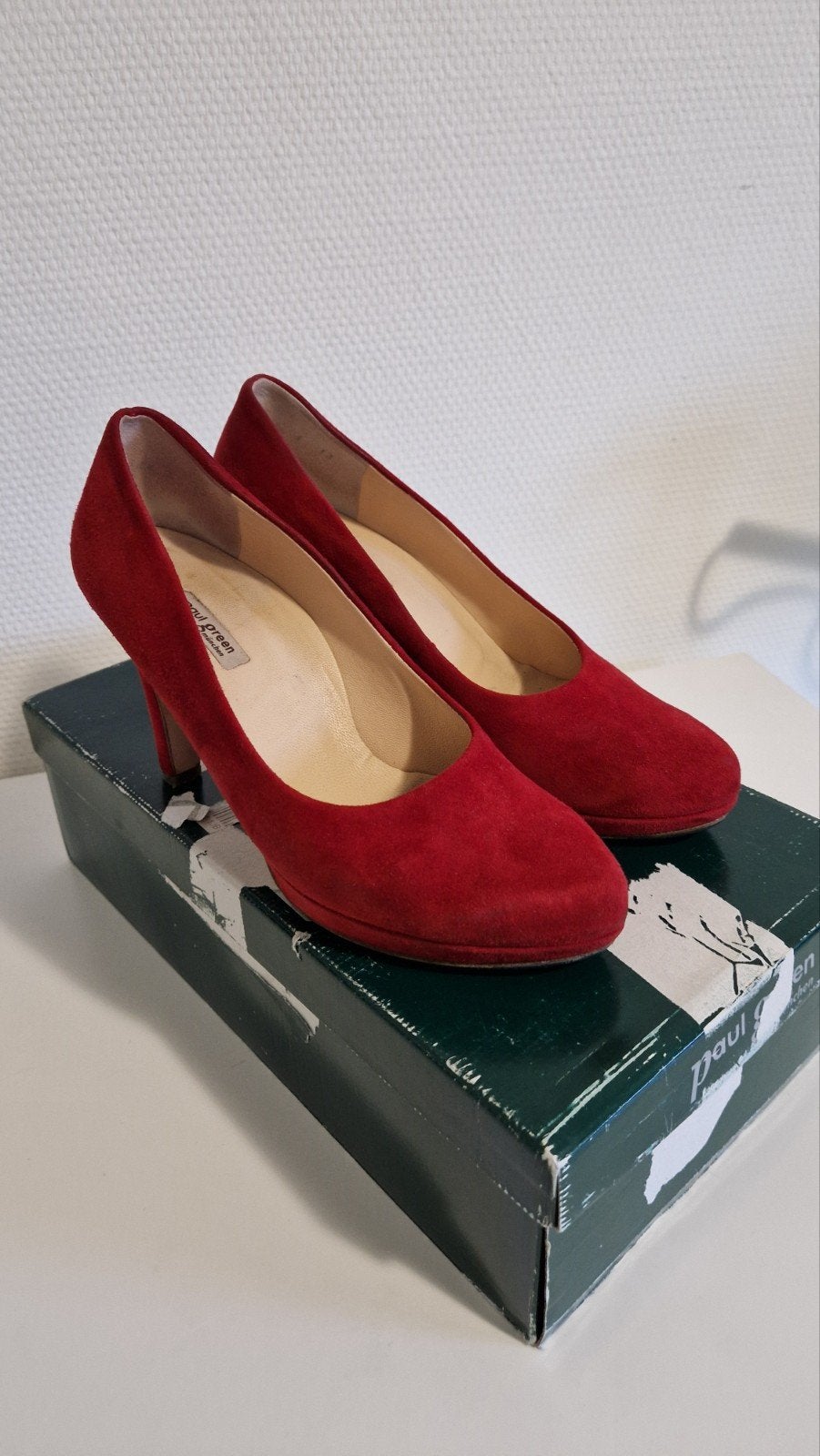 Paul Green rode suède pumps - Maat 37, Pumps, Verzenden, Paul Green, Gedragen