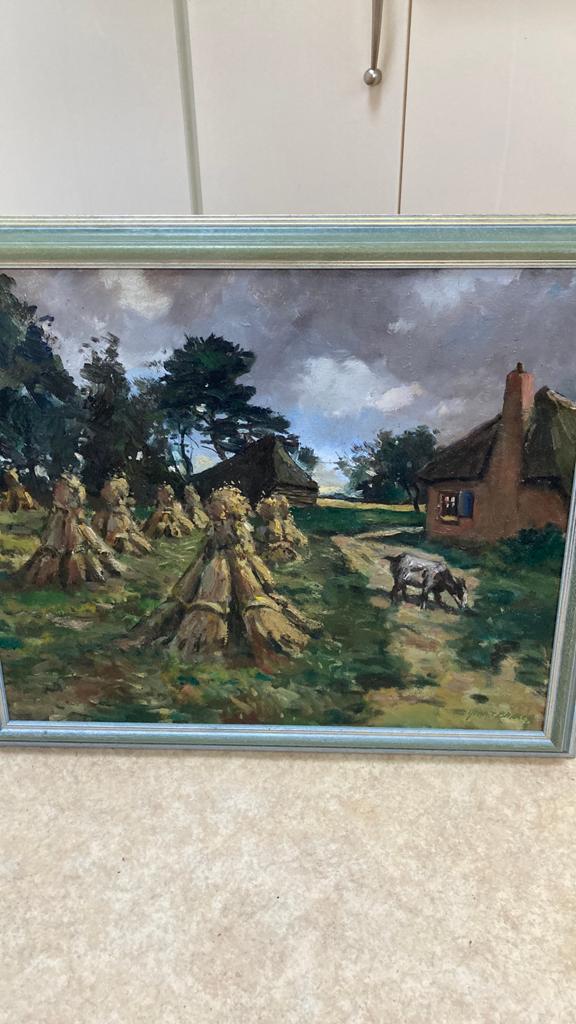 TOP Boerderij met Schoven. Gerrit Bakker (1949-2025), Antiek en Kunst, Ophalen of Verzenden