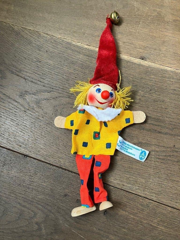 Vintage KERSA clown handpop – Duitse handarbeid – retro, Verzenden, Zo goed als nieuw