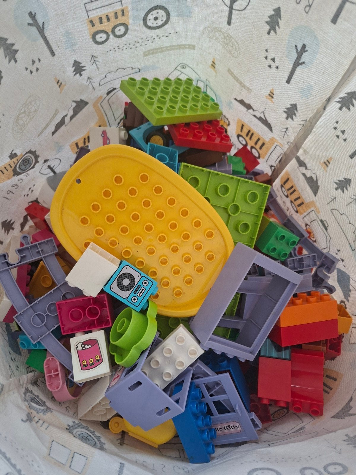 Grote partij Duplo met trein, dierentuin, brandweer en meer!, Ophalen, Gebruikt, Duplo