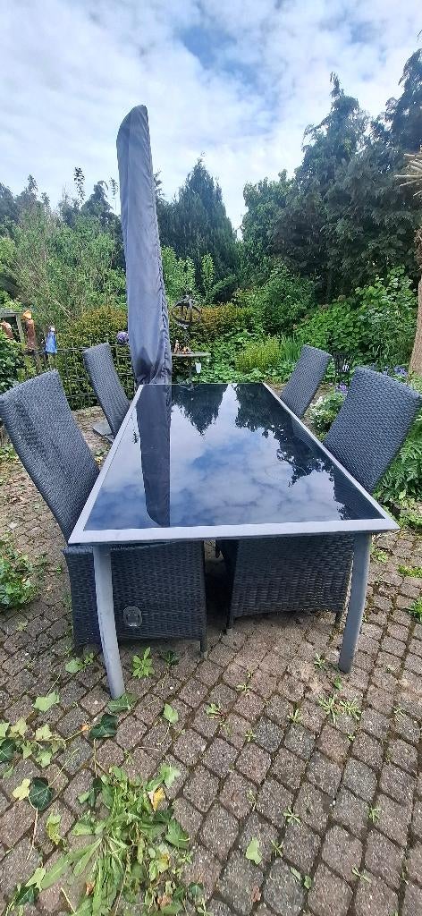 Tuinset, Ophalen, 4 zitplaatsen, Gebruikt, Aluminium