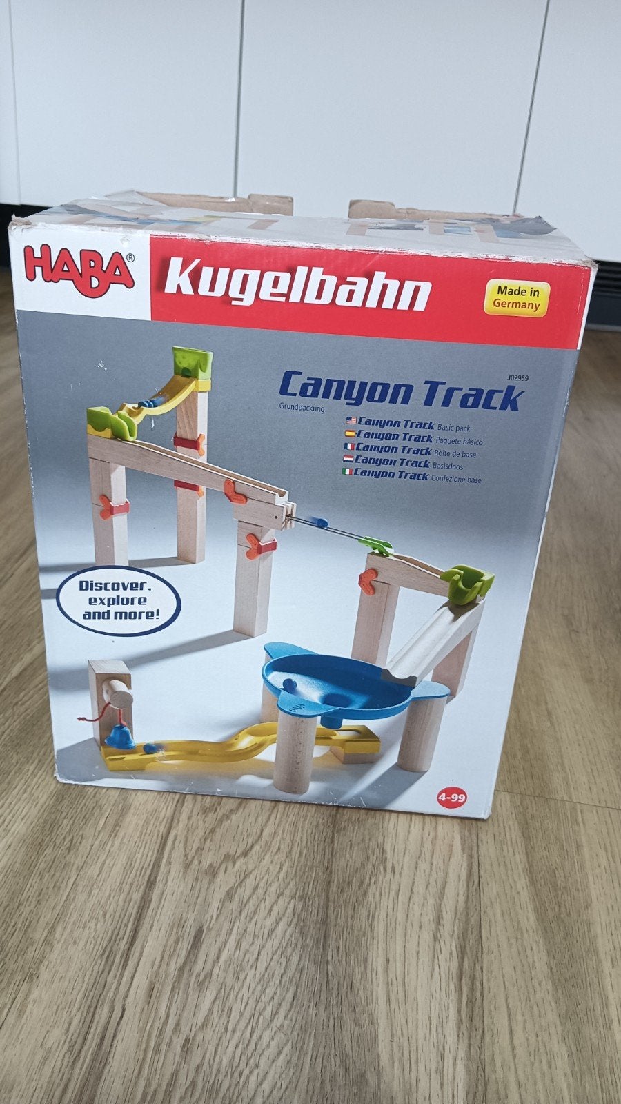 Haba houten knikkerbaan, Ophalen