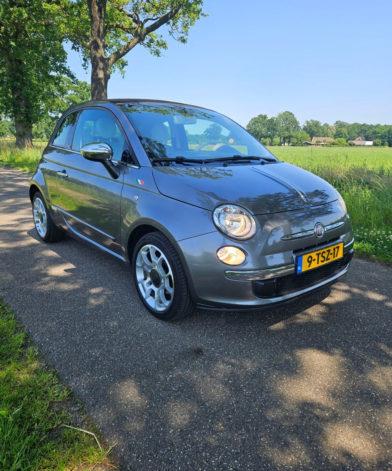 NL-Fiat 500 Turbo Cabrio 2014 NAP 55.000km ZEER MOOI, Cabriolet, Origineel Nederlands, Handgeschakeld, 26 km/l