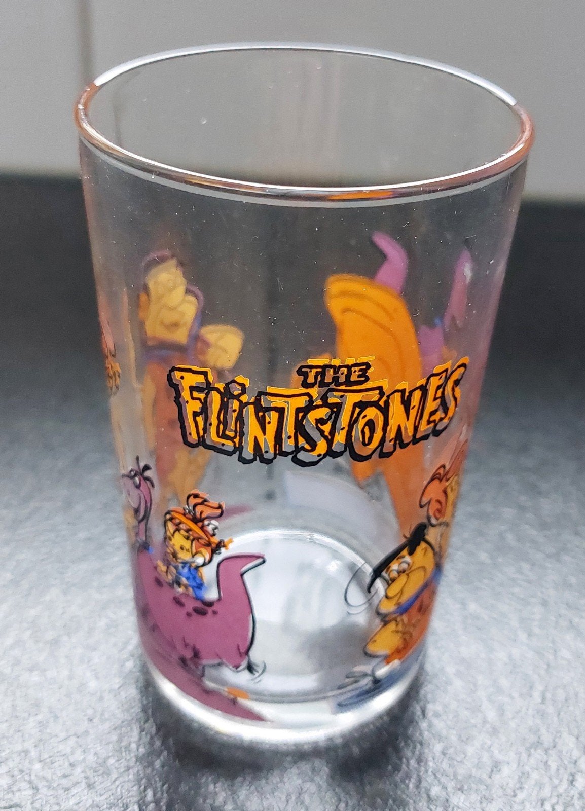 Flinstones glas (1991) 10 cm hoog, Ophalen of Verzenden, Zo goed als nieuw