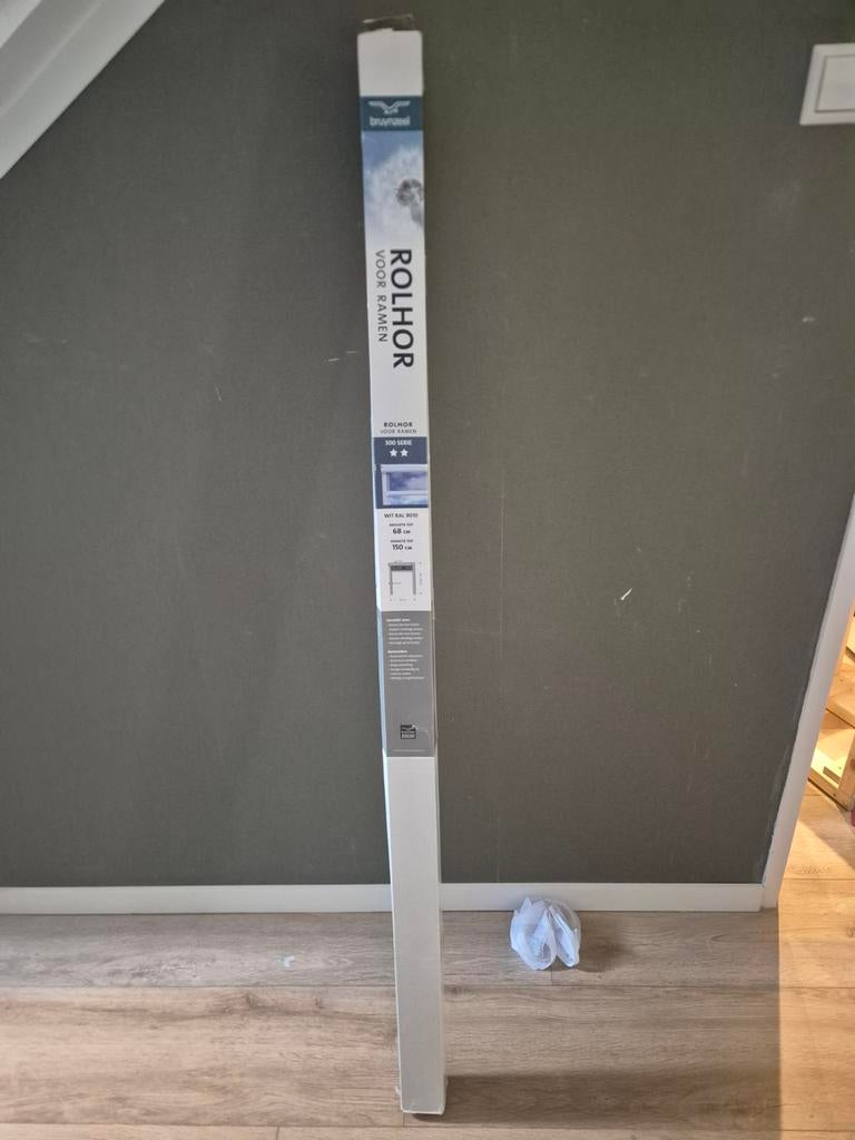 Nieuwe Rolhor Bruynzeel 500 serie - Wit 9010 (tot 68x150cm), Doe-het-zelf en Verbouw, Deuren en Horren, Minder dan 80 cm, Overige typen