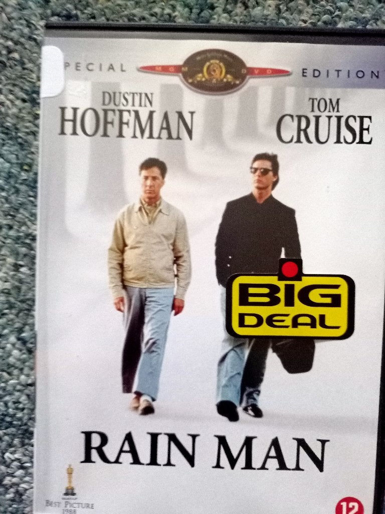 Rain Man DVD - Dustin Hoffman, Tom Cruise IMDb 8.0, Cd's en Dvd's, Vanaf 12 jaar, Ophalen of Verzenden, Zo goed als nieuw