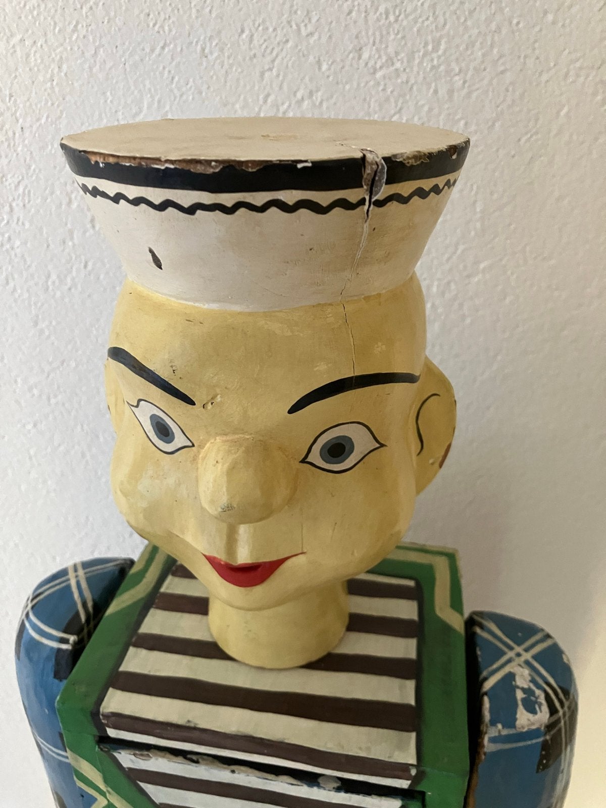 Antieke houten clown met lades, Antiek en Kunst, Ophalen of Verzenden