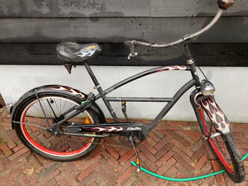 kinderfiets electra met vlammen, Ophalen, Gebruikt, Terugtraprem, 20 inch of meer