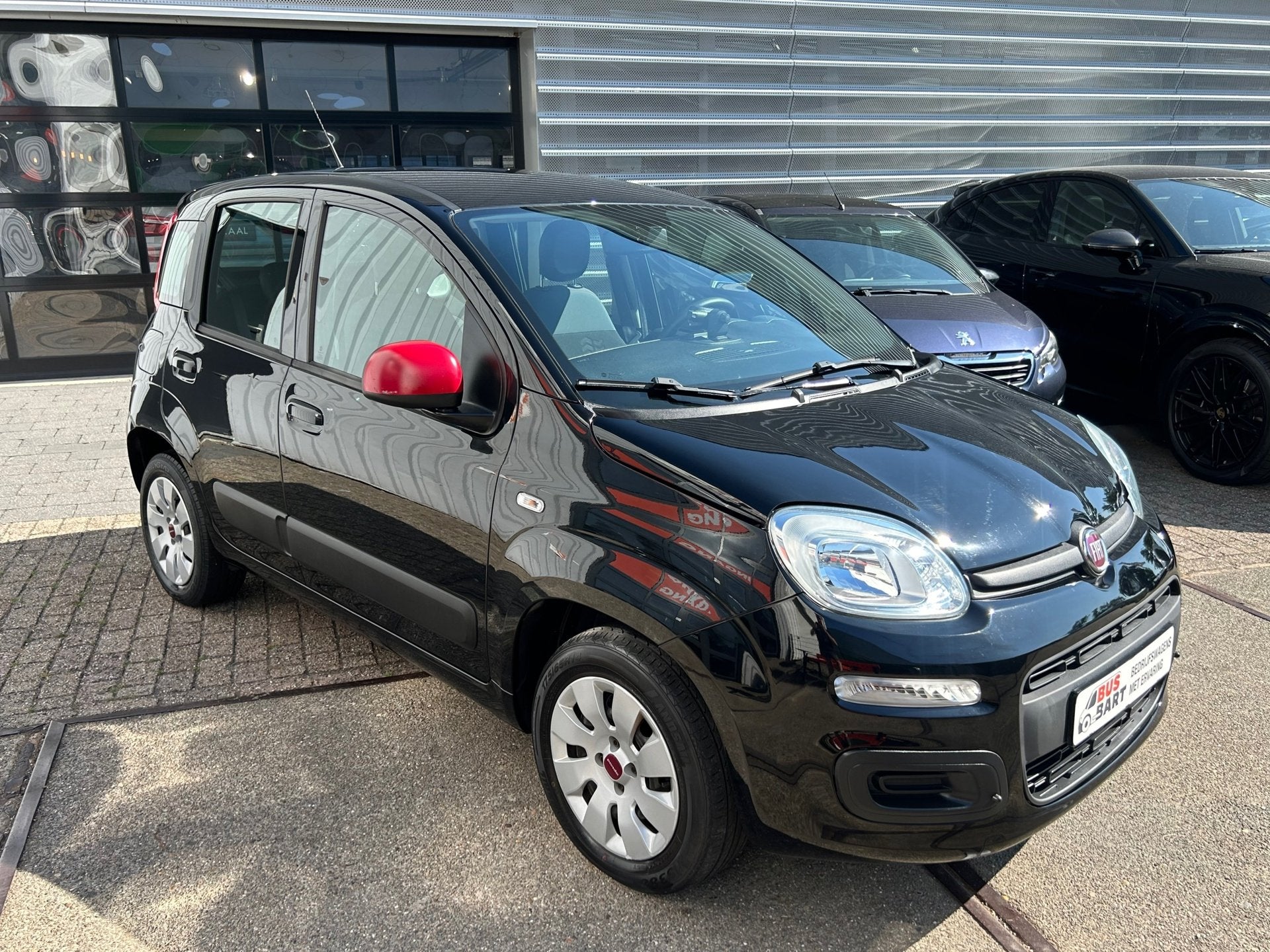 Fiat Panda 0.9 TwinAir Popstar|Automaat|Airco|NL-Auto|NAP, Auto's, Stof, Gebruikt, Panda, Zwart