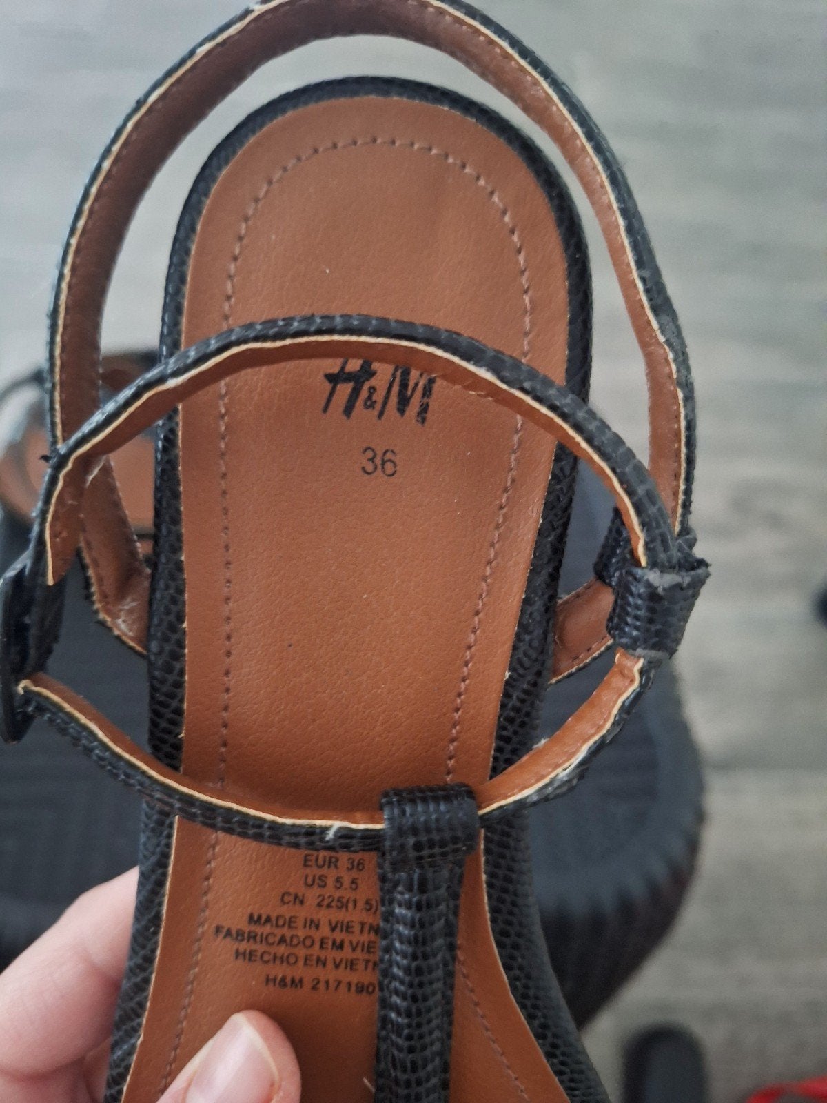 H&M Zwarte Sandalen Maat 36, H&M, Zwart, Gedragen, Sandalen of Muiltjes