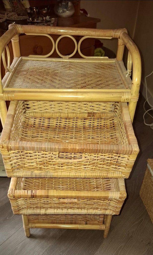 rotan ladekast, Ophalen, 50 tot 100 cm, Zo goed als nieuw, 3 of 4 laden