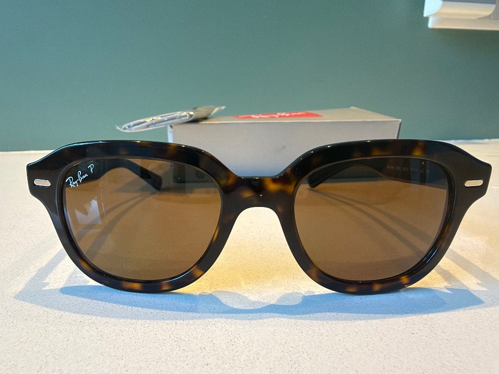 Ray-Ban Erik Zonnebril met polarized glazen, Ophalen, Zonnebril, Bruin, Nieuw