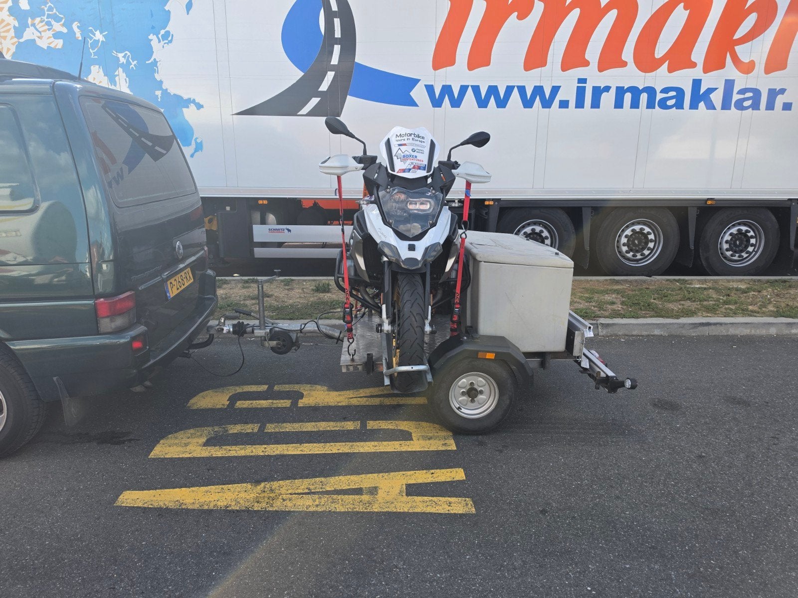 Motor aanhanger te huur - Ideaal voor motorvervoer, Auto diversen, Ophalen of Verzenden, Gebruikt