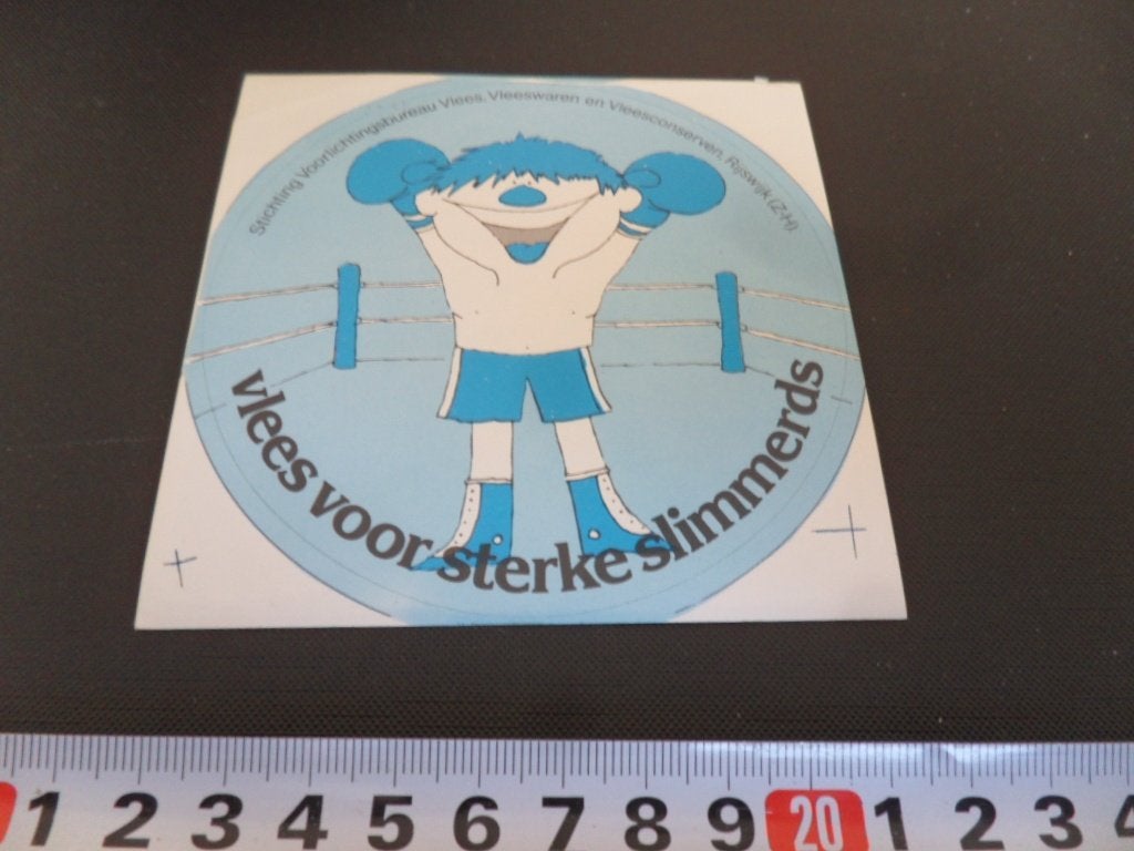 sticker Strip Vlees voor sterke slimmerds  Boksen, Verzamelen, Ophalen, Zo goed als nieuw