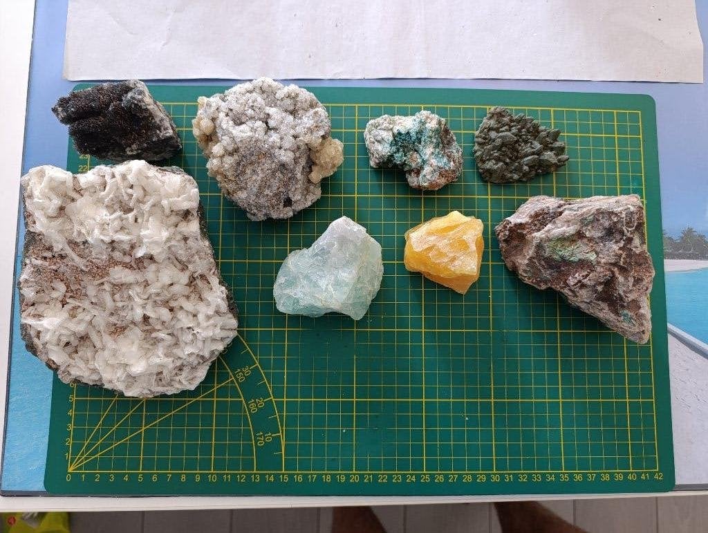 Kleine verzameling mineralen (8 stuks), Ophalen of Verzenden, Mineraal