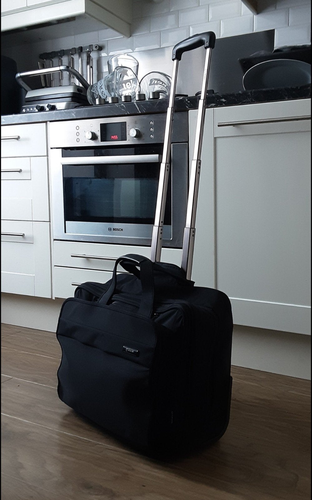 Winpard Piloten trolley handbagage rolkoffer roltrolley, Ophalen of Verzenden, Zo goed als nieuw, Zwart, 30 cm of meer