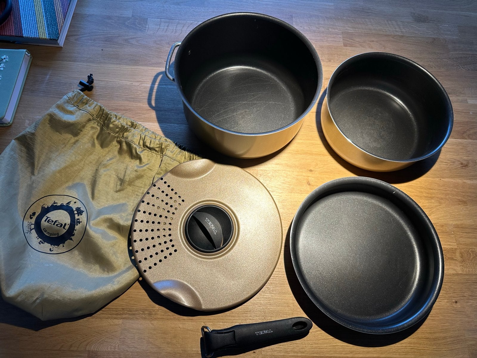 Tefal Camping Pannenset groot - Zo goed als nieuw, Ophalen of Verzenden, Zo goed als nieuw