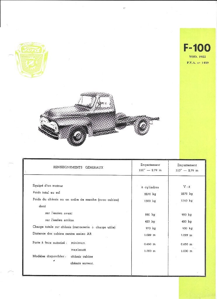 FORD F-100,  1955, Ophalen of Verzenden, Gelezen, Ford